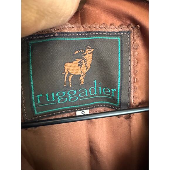 Ruggadier Vintage Brown Leather Double Breasted Blazer Jacket - Women’s Small - Picture 2 of 7
